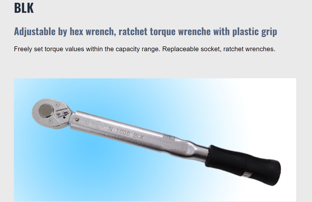 Ichiban Precision Sdn Bhd Kanon Kanon ADJUSTABLE BY HEX WRENCH, RATCHET TORQUE WRENCHES WITH